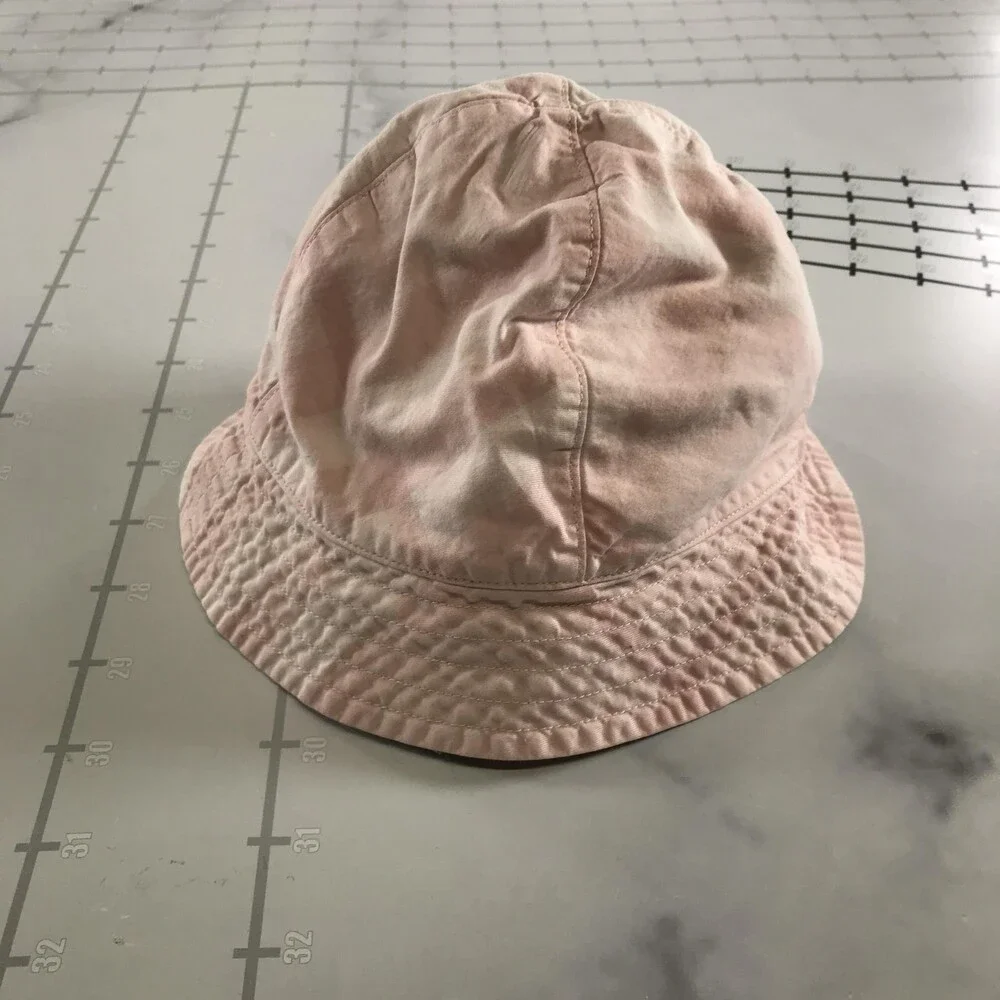 Burberry Children Bucket Hat Girls SM Small Pink Plaid Cotton Quilted Wide Brim